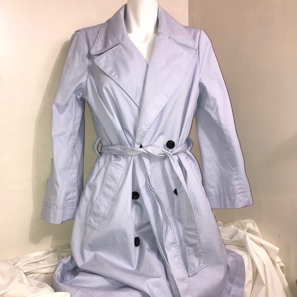 Banana Republic Periwinkle Blue Midi Trench Coat - Picture 13 of 14